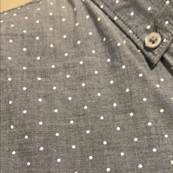 NWT Denim & Flower Blue and White Casual Button Down Chambray Shirt Men’s - Picture 5 of 13